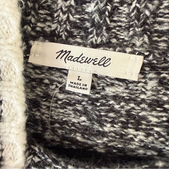 Madewell Women's Black and White Sweater Large NWT Cozy Soft - Picture 3 of 6